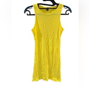 SHEIN Bright Yellow Sleeveless Mini Dress